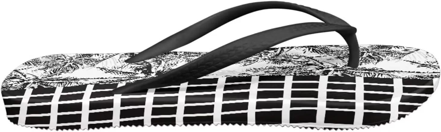 Creative Plant Print Flip Flops for Women Fit Comfort Flat Shower Sandals Lightweight Casual Ladies Slippers Beach Vacation Essentials