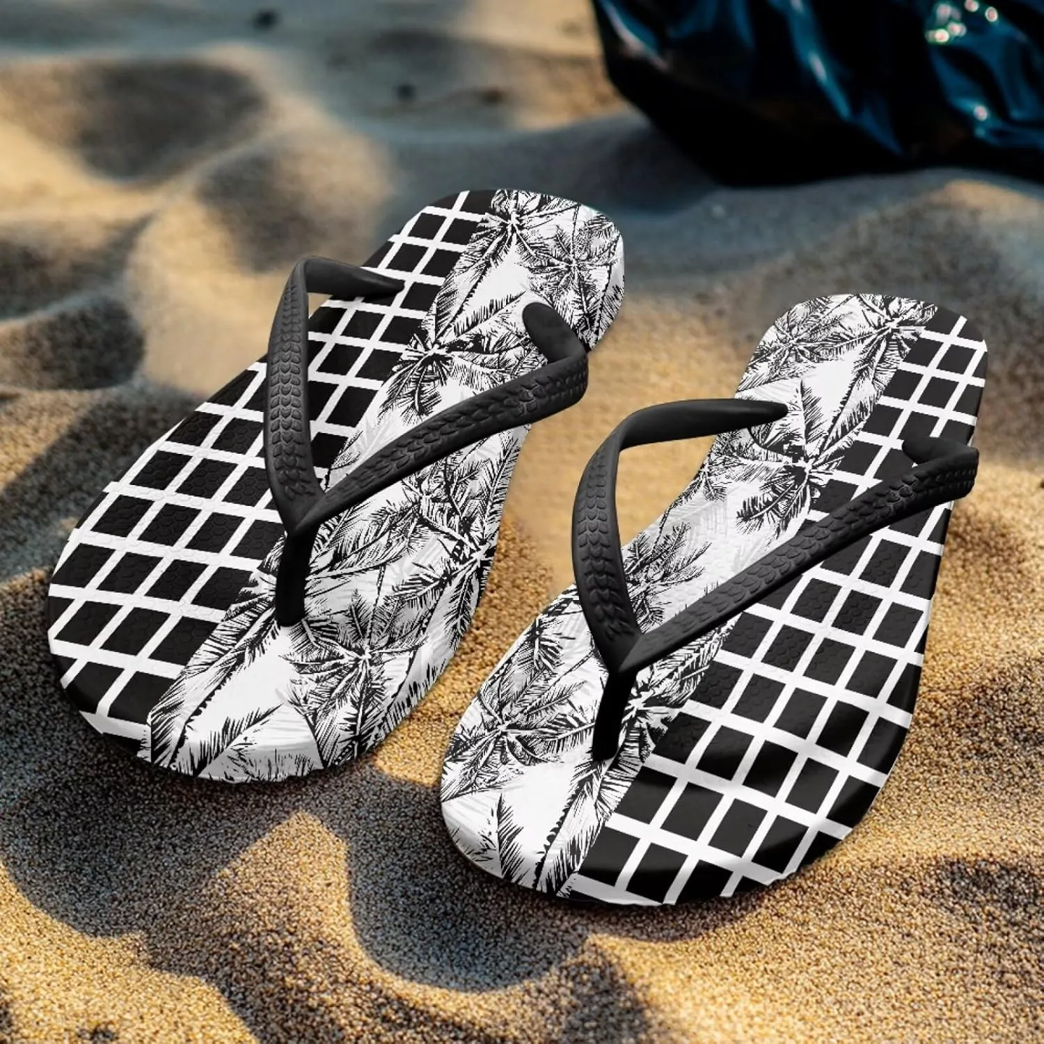 Creative Plant Print Flip Flops for Women Fit Comfort Flat Shower Sandals Lightweight Casual Ladies Slippers Beach Vacation Essentials