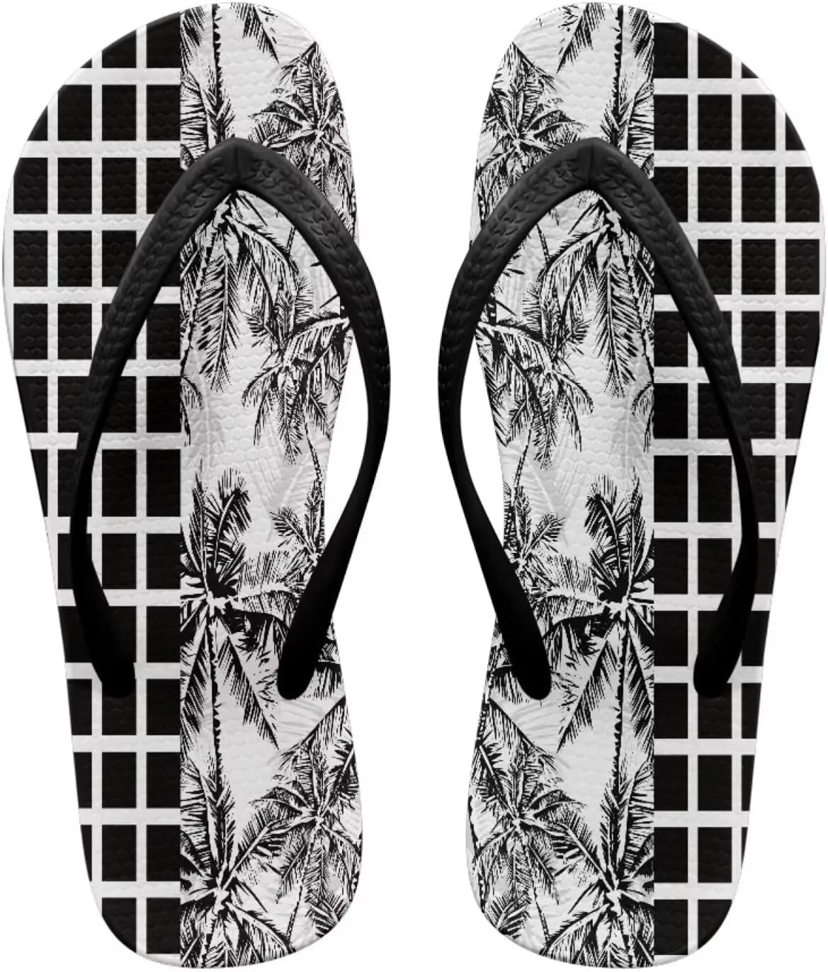 Creative Plant Print Flip Flops for Women Fit Comfort Flat Shower Sandals Lightweight Casual Ladies Slippers Beach Vacation Essentials