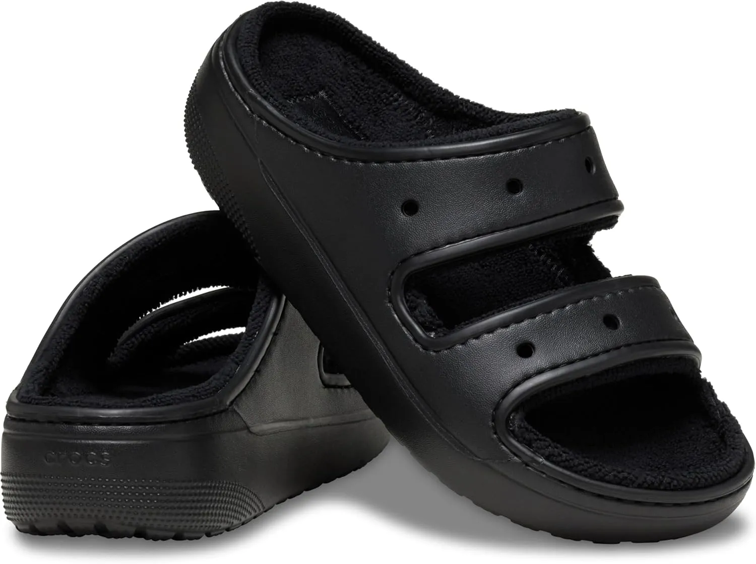 Crocs Unisex-Adult Classic Cozzzy Towel Sandals | Fuzzy Slippers Slide