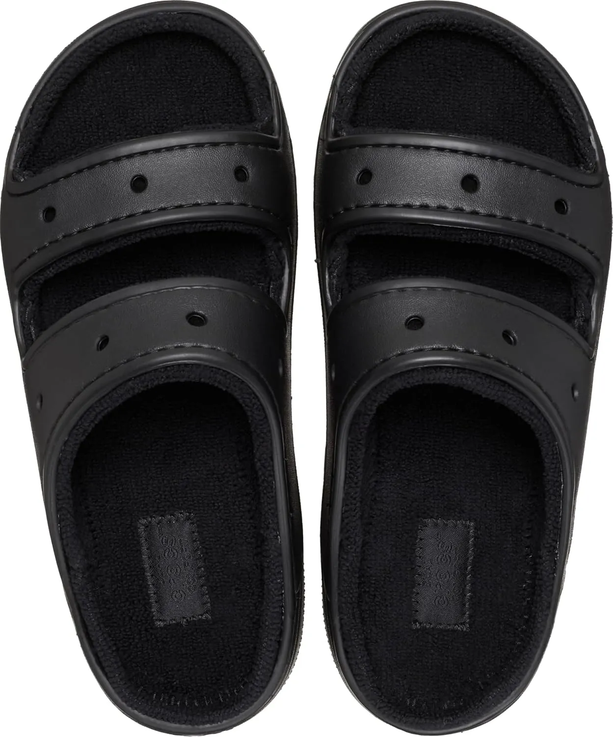 Crocs Unisex-Adult Classic Cozzzy Towel Sandals | Fuzzy Slippers Slide