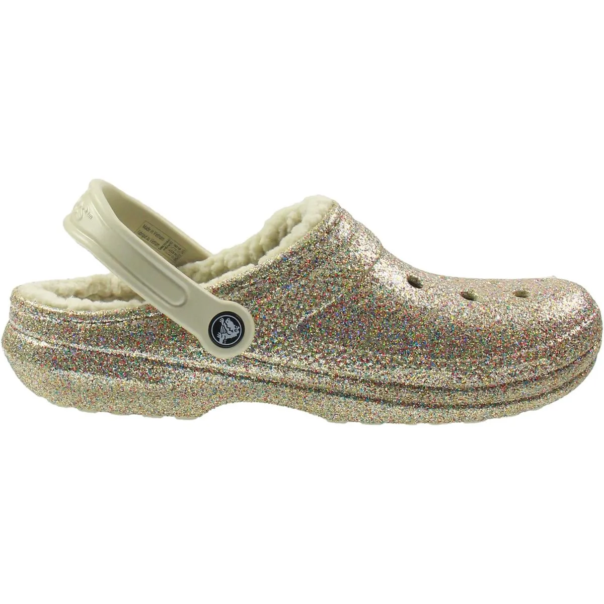 Crocs Womens Glitter Slip On Slip-On Sneakers