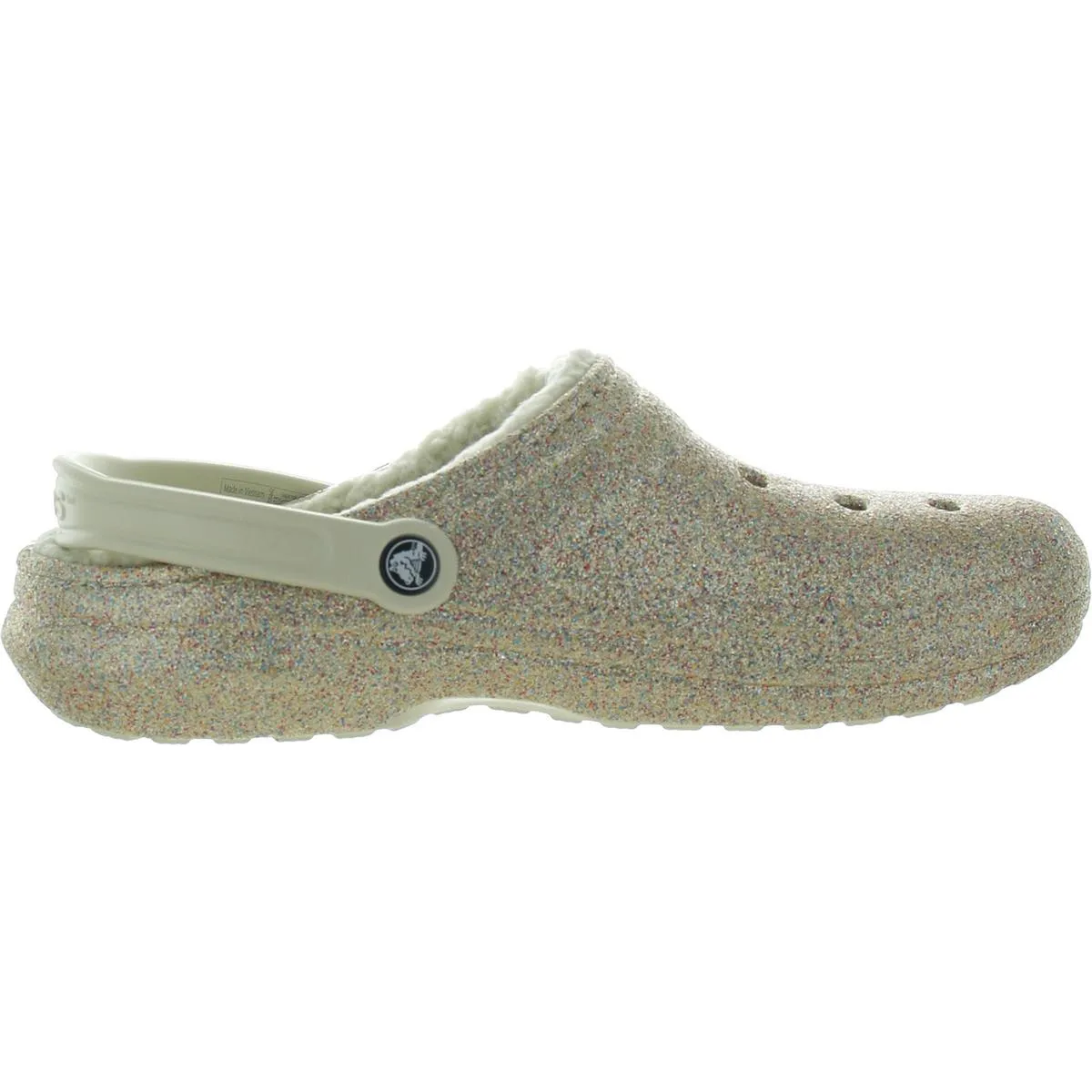 Crocs Womens Glitter Slip On Slip-On Sneakers