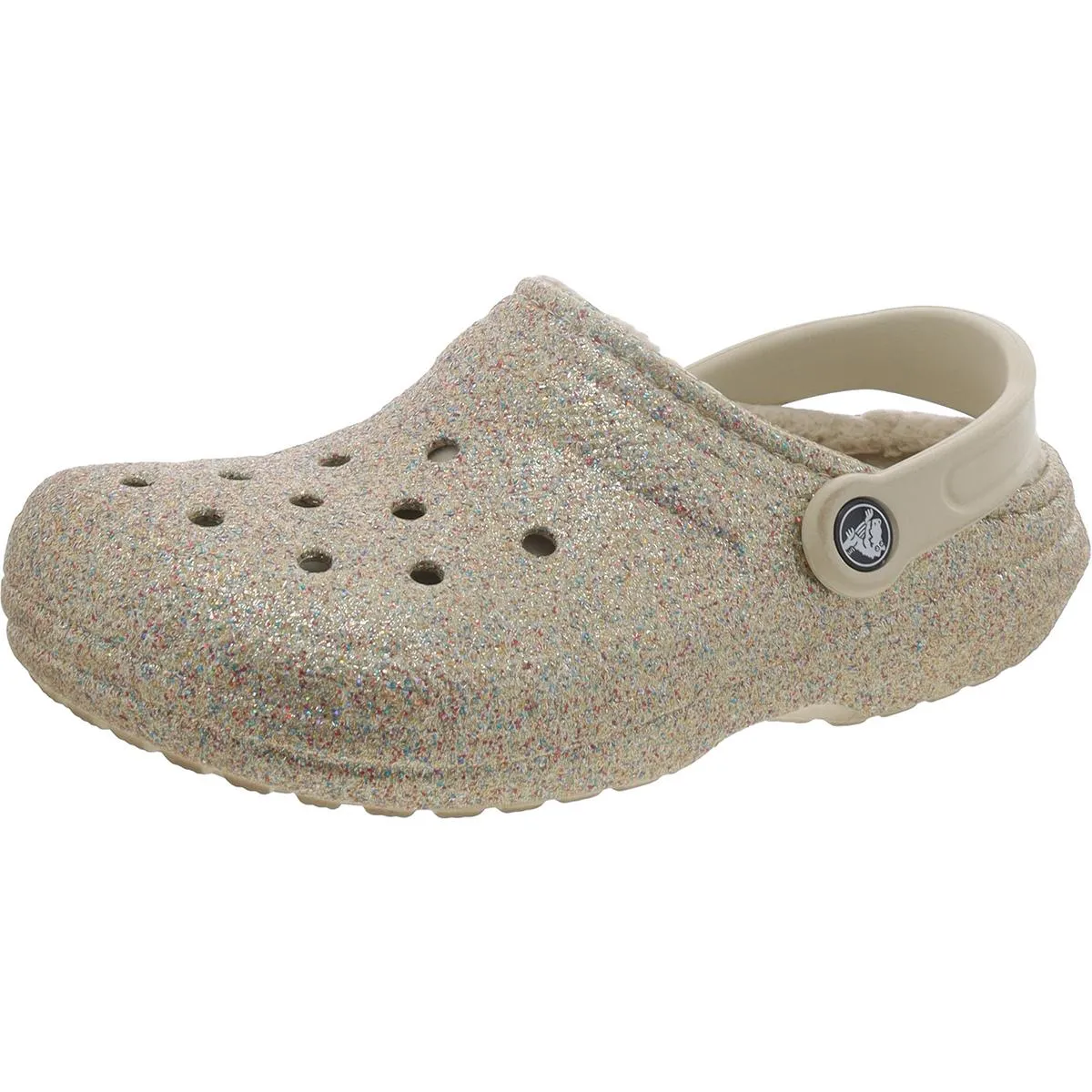 Crocs Womens Glitter Slip On Slip-On Sneakers