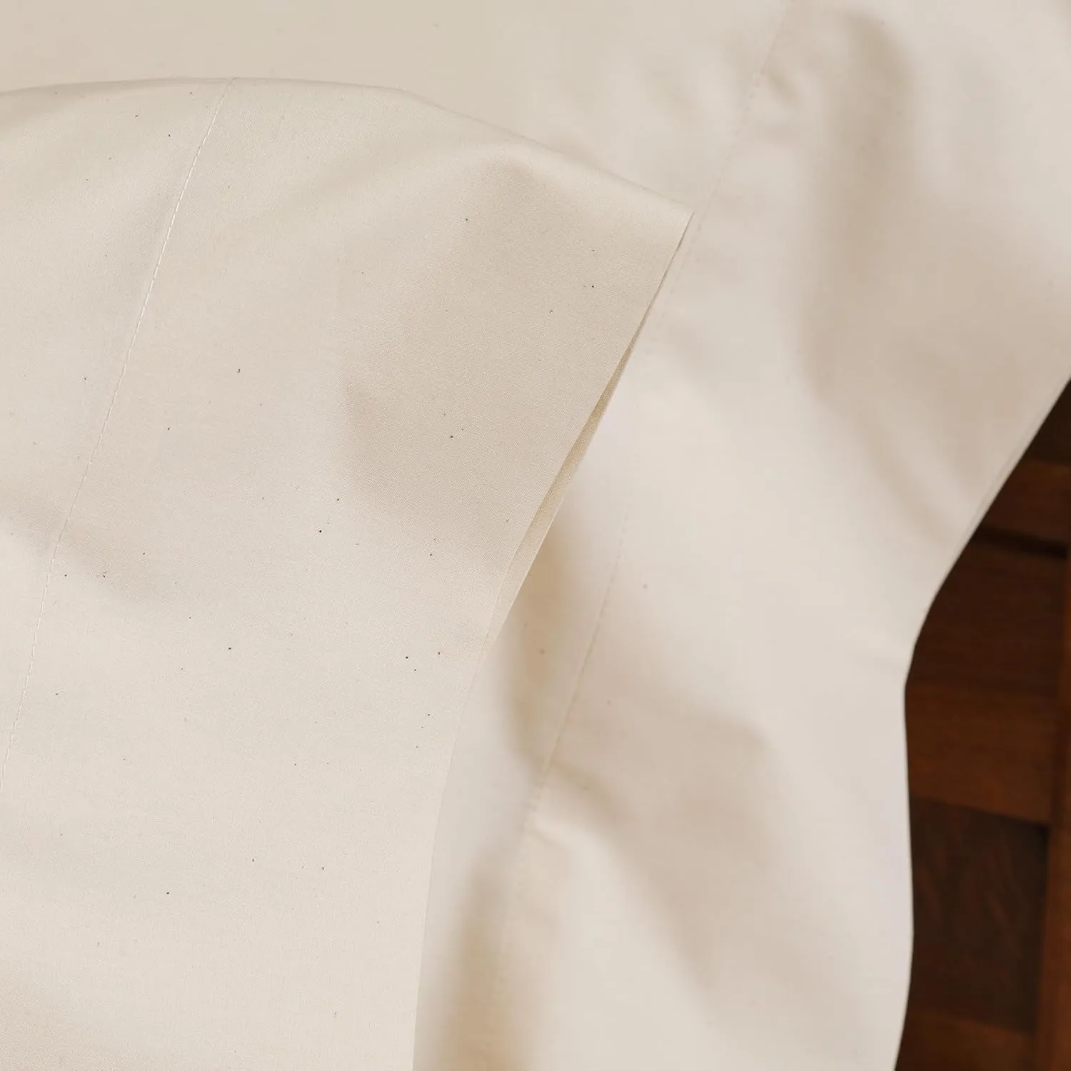 Cuddledown Katahdin Undyed Organic Sheet Set | 100% Organic Cotton | Sustainably Grown | Percale Weave | Oeko-TEX Standard 100 | 4 Piece Set | Natural | Queen