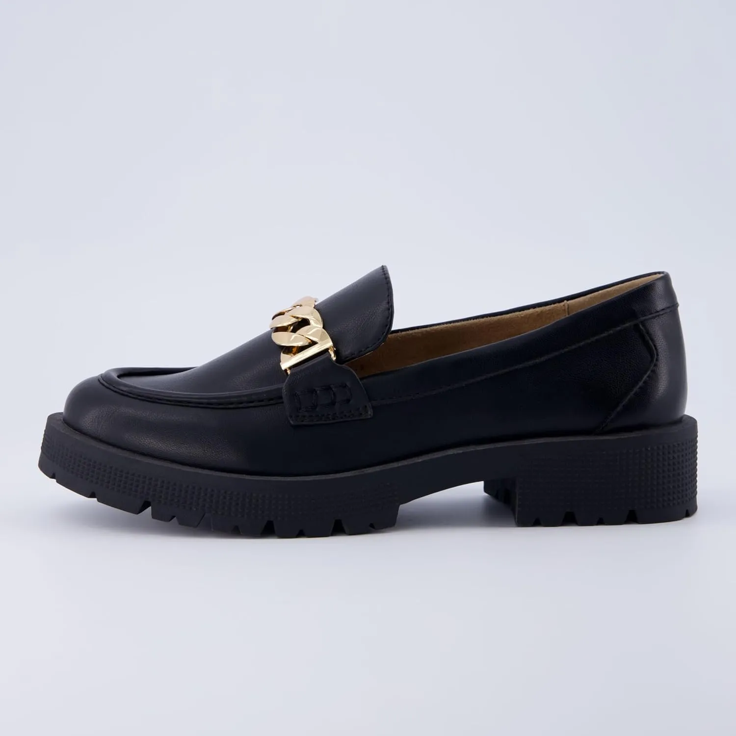 CUSHIONAIRE Women's Cottage Slip on Loafer with Chain  Memory Foam, Wide Widths Available