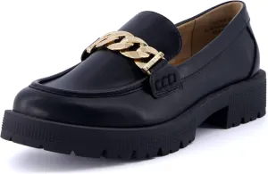 CUSHIONAIRE Women's Cottage Slip on Loafer with Chain  Memory Foam, Wide Widths Available
