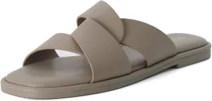 CUSHIONAIRE Women's Tribune slide sandal  Memory Foam, Wide Widths Available
