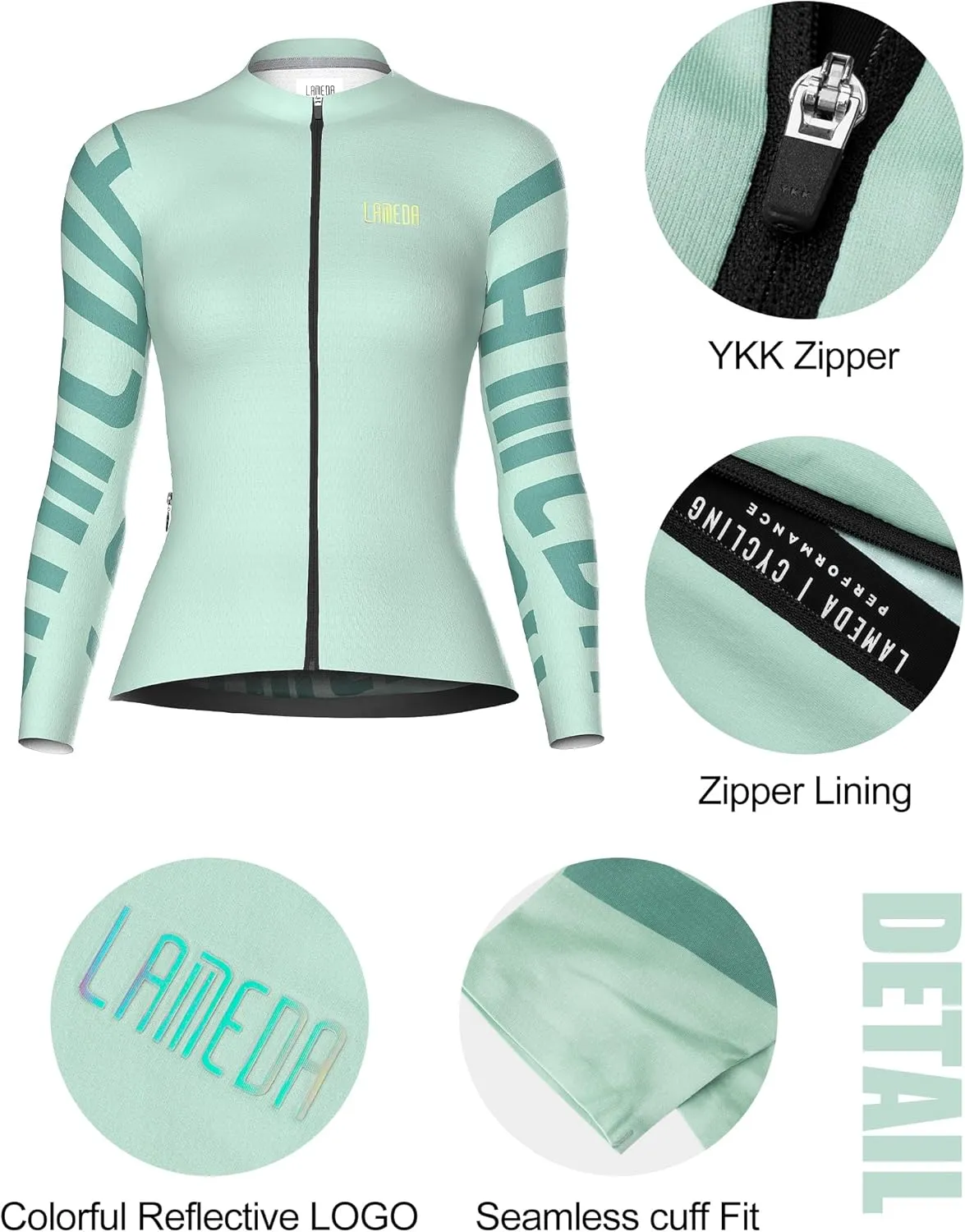 Cycling Jersey Women Long Sleeve, Breathable Bike Jersey with Pockets, Bike Shirts for Bicycle Road Biking Riding