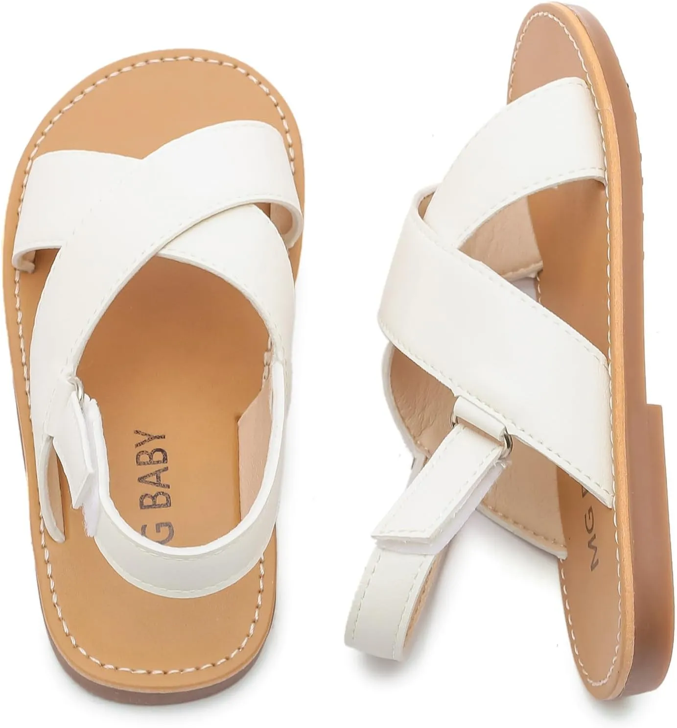 DADAWEN Girl's Summer Water Sandals Strappy Comfort Soft Flat Sandal (Toddler/Little Kid)