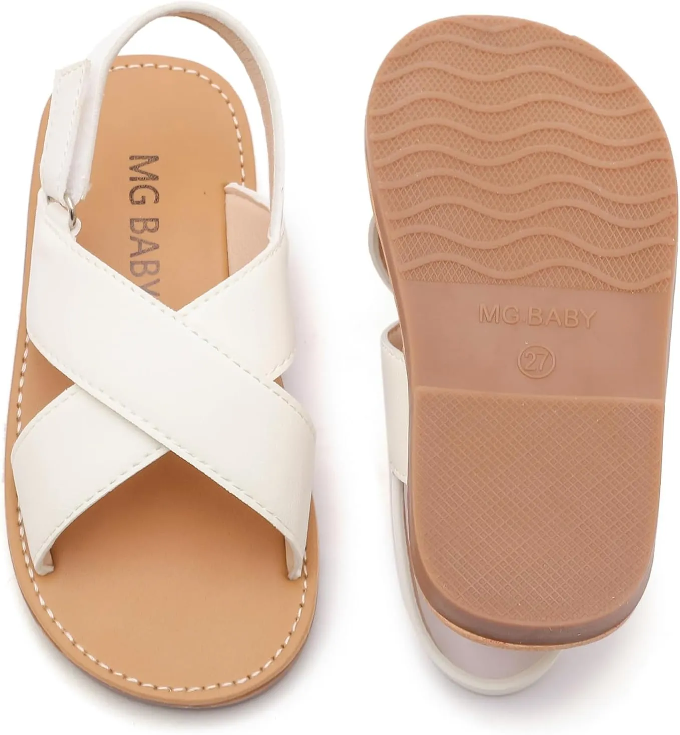 DADAWEN Girl's Summer Water Sandals Strappy Comfort Soft Flat Sandal (Toddler/Little Kid)