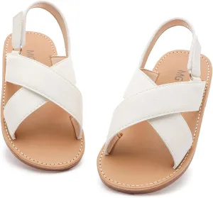 DADAWEN Girl's Summer Water Sandals Strappy Comfort Soft Flat Sandal (Toddler/Little Kid)