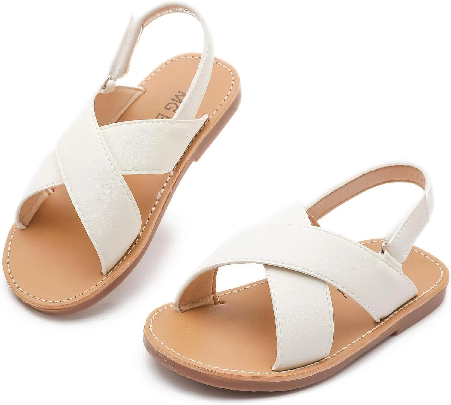 DADAWEN Girl's Summer Water Sandals Strappy Comfort Soft Flat Sandal (Toddler/Little Kid)