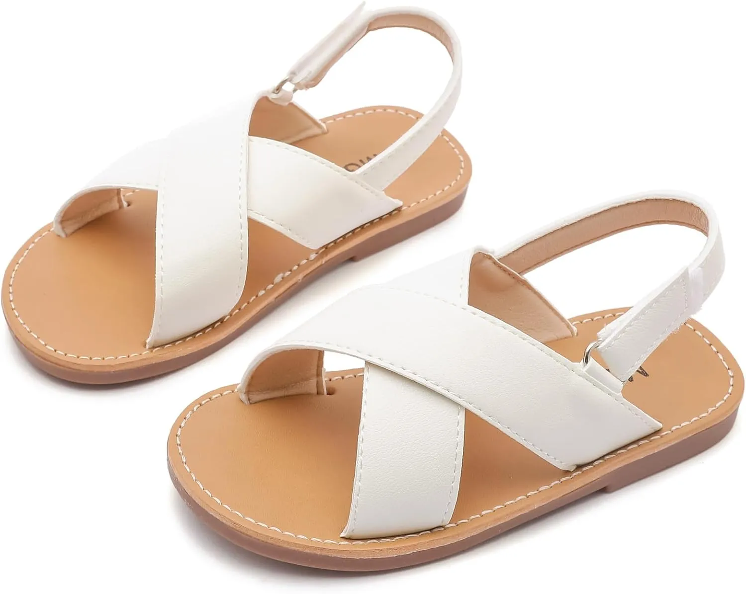 DADAWEN Girl's Summer Water Sandals Strappy Comfort Soft Flat Sandal (Toddler/Little Kid)