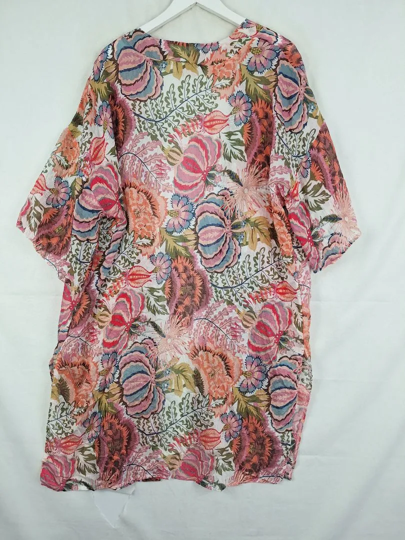 Daisy's Closet Beachy Lightweight Floral Cardigan Size L