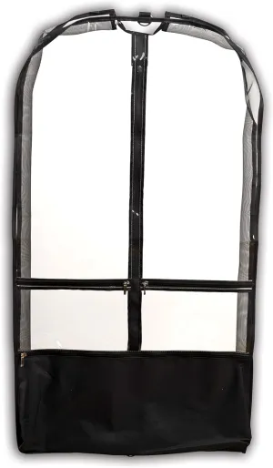 Danznmotion Clear Competition Garment Bag Black B597-BLK, Black, 00