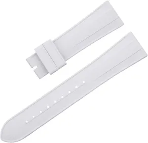 DASEB 22mm Flat End Soft Fluororubber Watch Band For TUDOR Strap M79360.M79363 Stainless Fold Buckle Black Bay 1958 GMT 41mm Pelagos