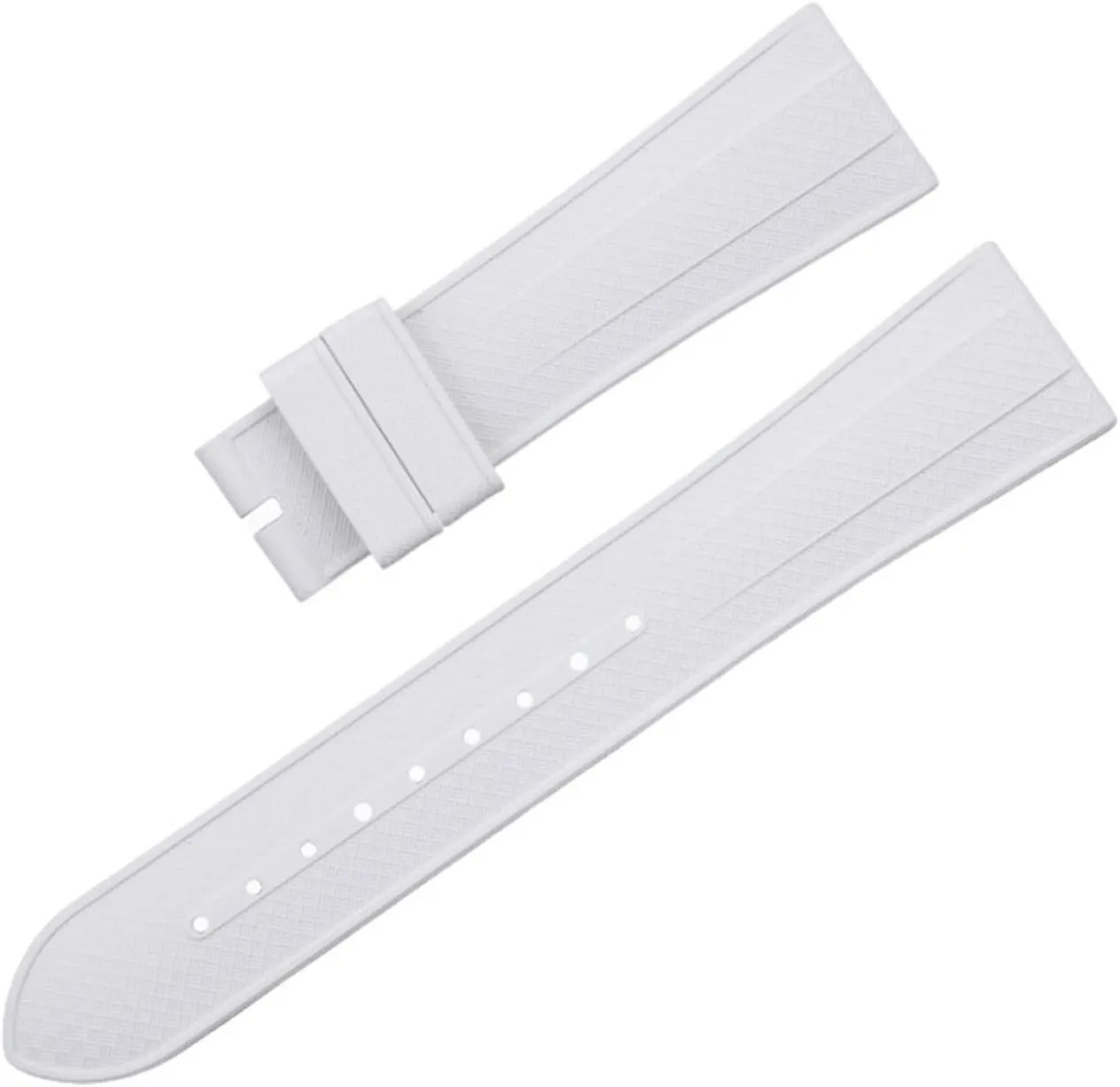DASEB 22mm Flat End Soft Fluororubber Watch Band For TUDOR Strap M79360.M79363 Stainless Fold Buckle Black Bay 1958 GMT 41mm Pelagos