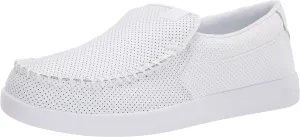 DC Men's Villain 2 Casual Slip On Skate Shoe Slipper, White, 17
