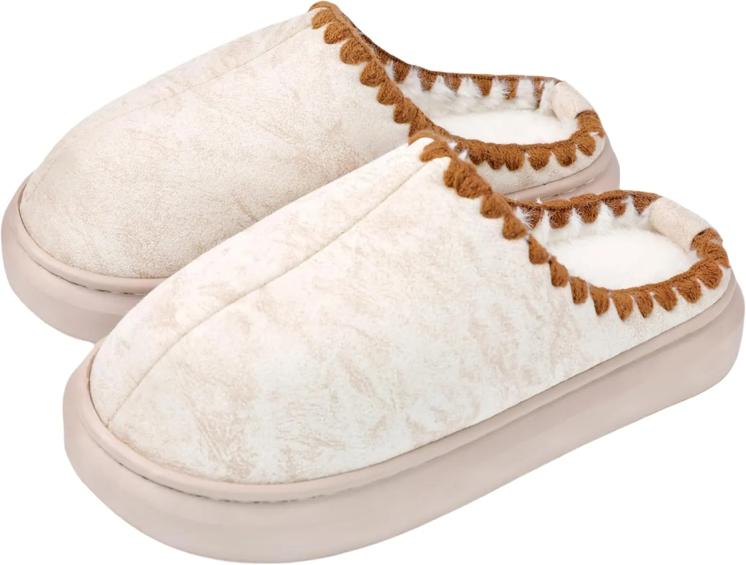 DCLTD Fluffy House Slippers for Women Men Bedroom Shoes Cozy Warm Slip on Indoor and Outdoor Winter Platform Shoes Super Soft Cloud Slippers Christmas Gifts