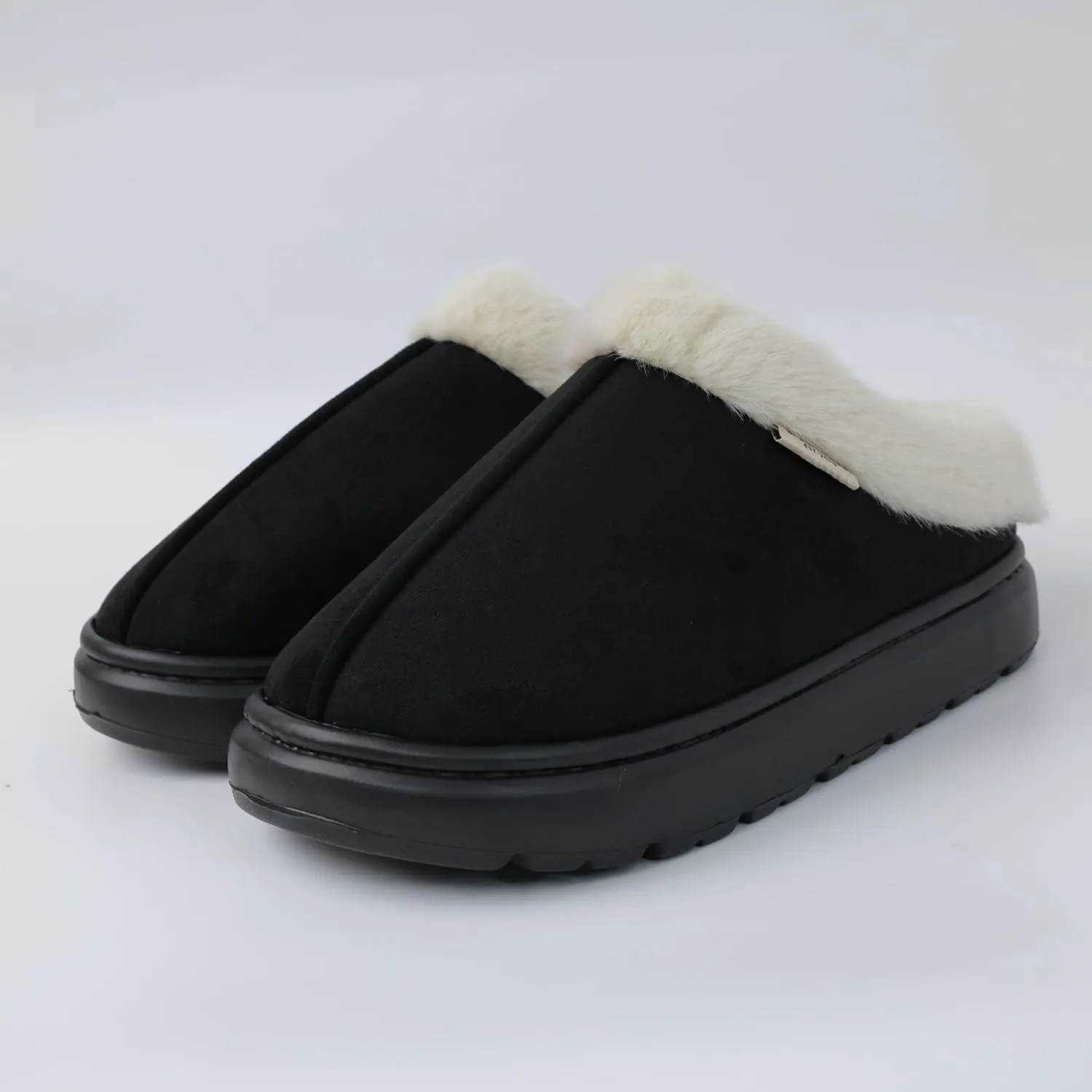 DCLTD Fluffy House Slippers for Women Men Bedroom Shoes Cozy Warm Slip on Indoor and Outdoor Winter Platform Shoes Super Soft Cloud Slippers Christmas Gifts