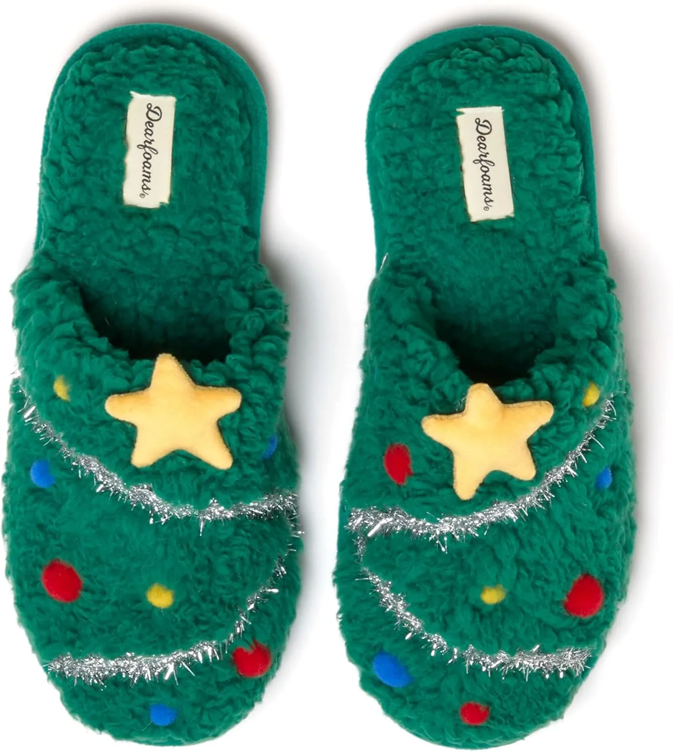 Dearfoams unisex adult Ugly Sweater Christmas Slippers for Men and Women