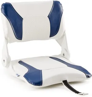 DeckMate Compact Folding Fishing Seat - White and Blue