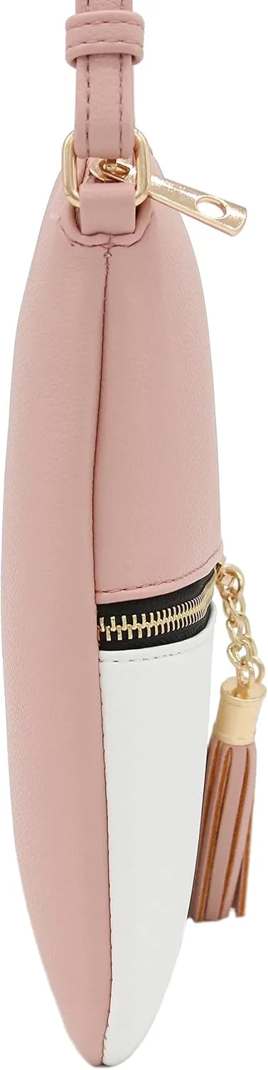 DELUXITY Lightweight Medium Crossbody Bag with Tassel