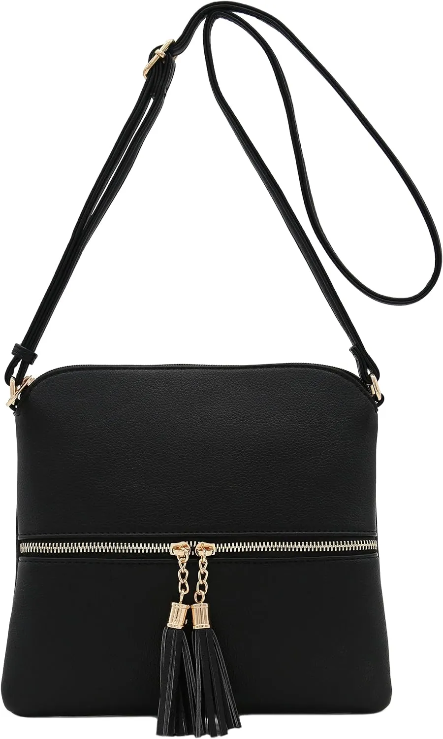 DELUXITY Lightweight Medium Crossbody Bag with Tassel