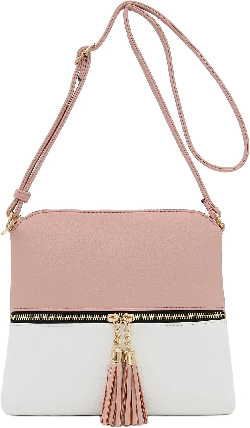 DELUXITY Lightweight Medium Crossbody Bag with Tassel