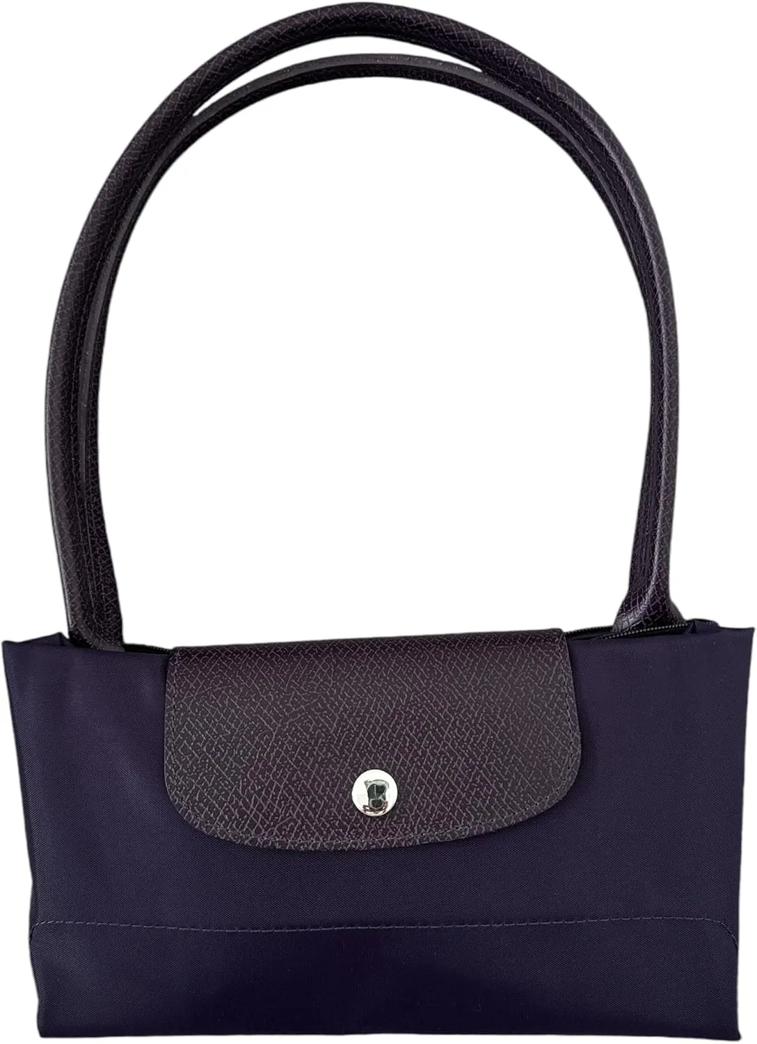 Designer-like Tote | Genuine Leather Trimming | Foldable | Nylon | Lightweight | Zipper Closure | Flat Inside Pockets