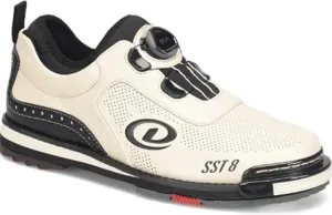 Dexter Mens SST 8 BOA MC Bowling Shoes (for Right and Left Handed Bowlers. Men's Shoe Sizing) - Parchment/Black 11.5