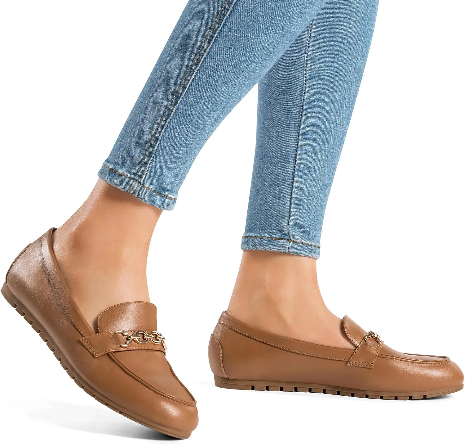 DREAM PAIRS Loafers for Women Casual Comfortable Slip On Flat Shoes Lightweight Leisure Work Shoes Comfort Walking Shoes