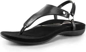 DREAM PAIRS Women's Flat Sandals Arch Support Orthopedic Comfortable Soft Cushion Summer T-Strap Walking Thong Sandals