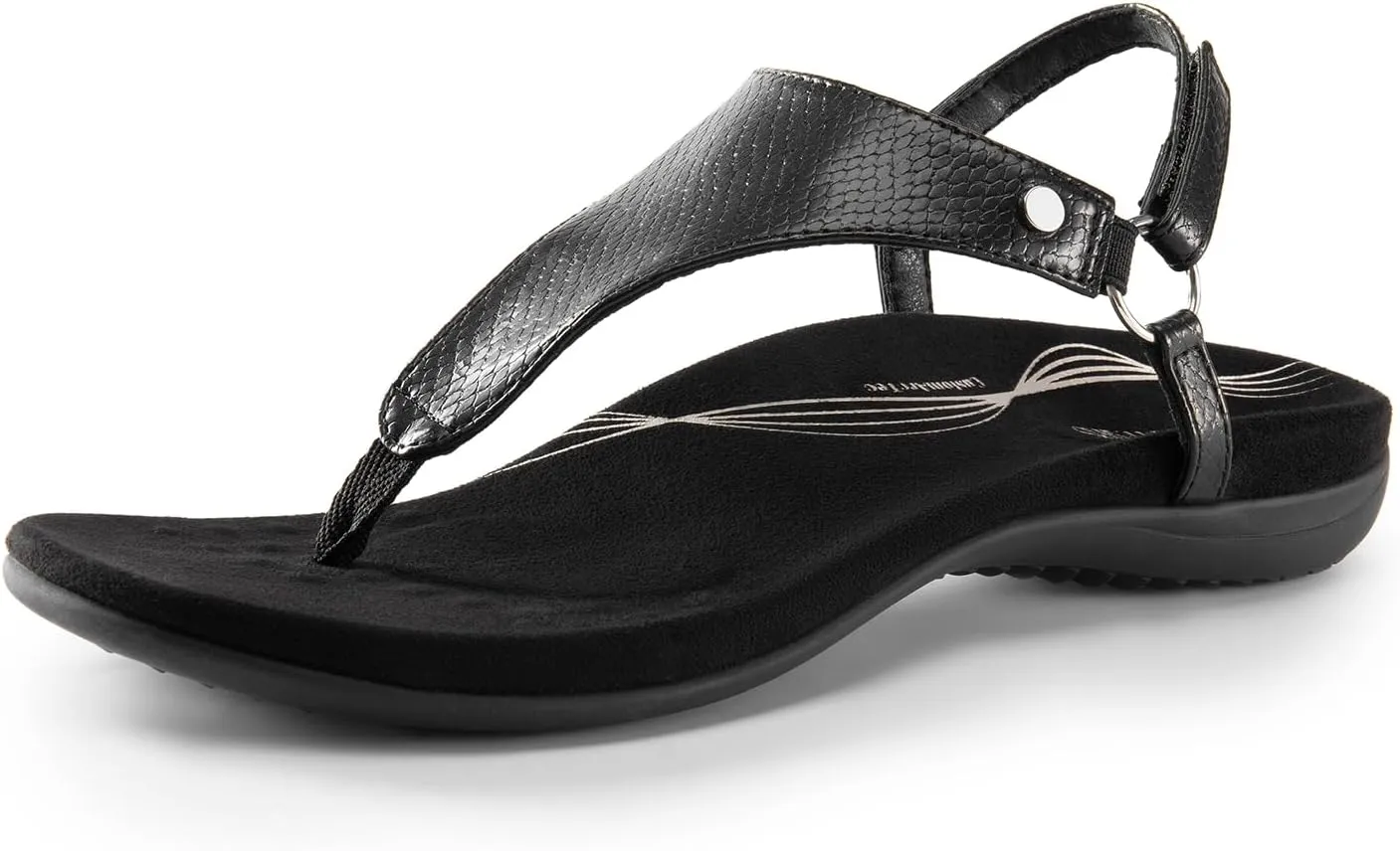 DREAM PAIRS Women's Flat Sandals Arch Support Orthopedic Comfortable Soft Cushion Summer T-Strap Walking Thong Sandals