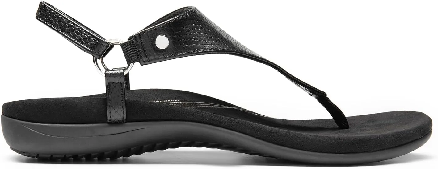 DREAM PAIRS Women's Flat Sandals Arch Support Orthopedic Comfortable Soft Cushion Summer T-Strap Walking Thong Sandals