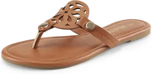 DREAM PAIRS Women's Flip Flops Comfortable Soft Cushion Slide Slip on Summer Beach Thong Flat Sandals