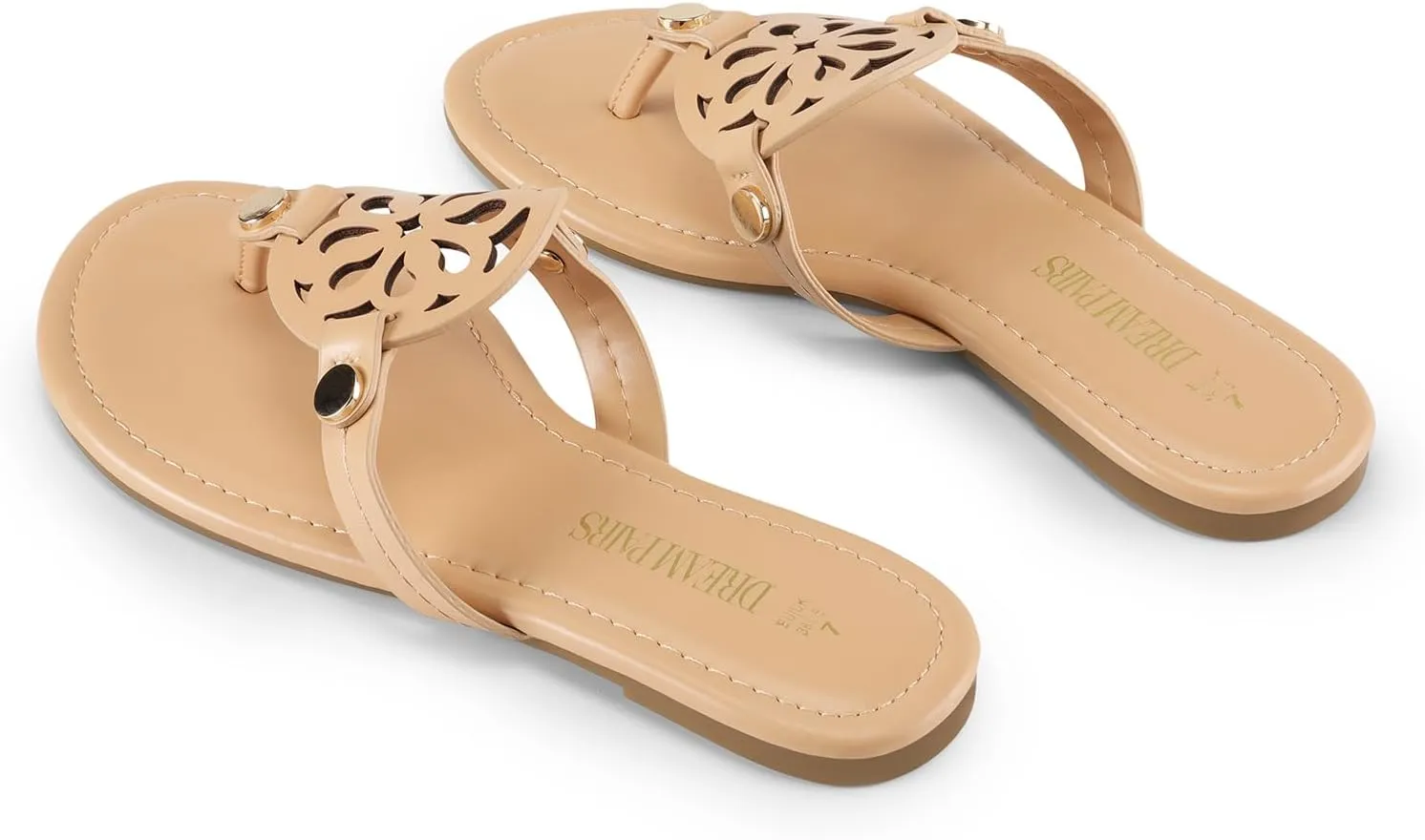 DREAM PAIRS Women's Flip Flops Comfortable Soft Cushion Slide Slip on Summer Beach Thong Flat Sandals