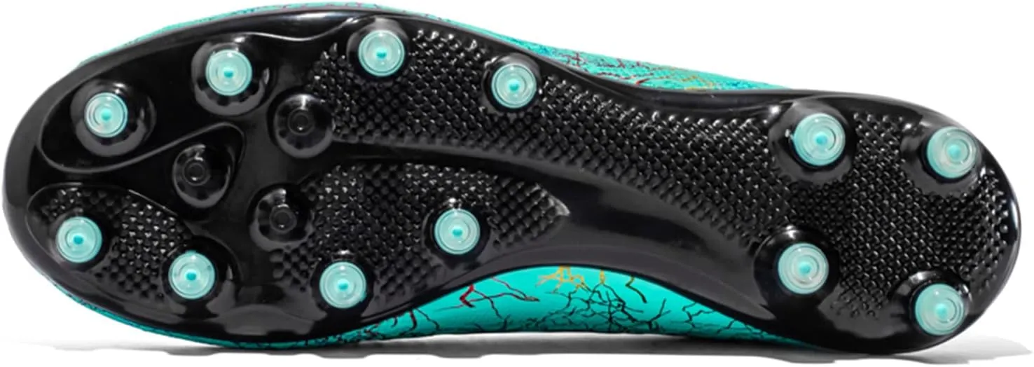 DRESER Competitive Unisex Soccer Shoes Men Women Indoor Outdoor Football Boots Athletic Turf Cleat Running Sports Lightweight Breathable Anti-Skid Damping Shoes