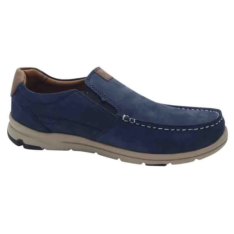 Dubarry Mens Navy Leather Slip On Shoe - Boston