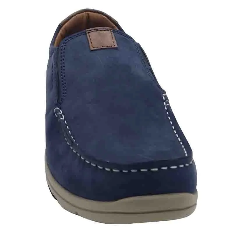 Dubarry Mens Navy Leather Slip On Shoe - Boston