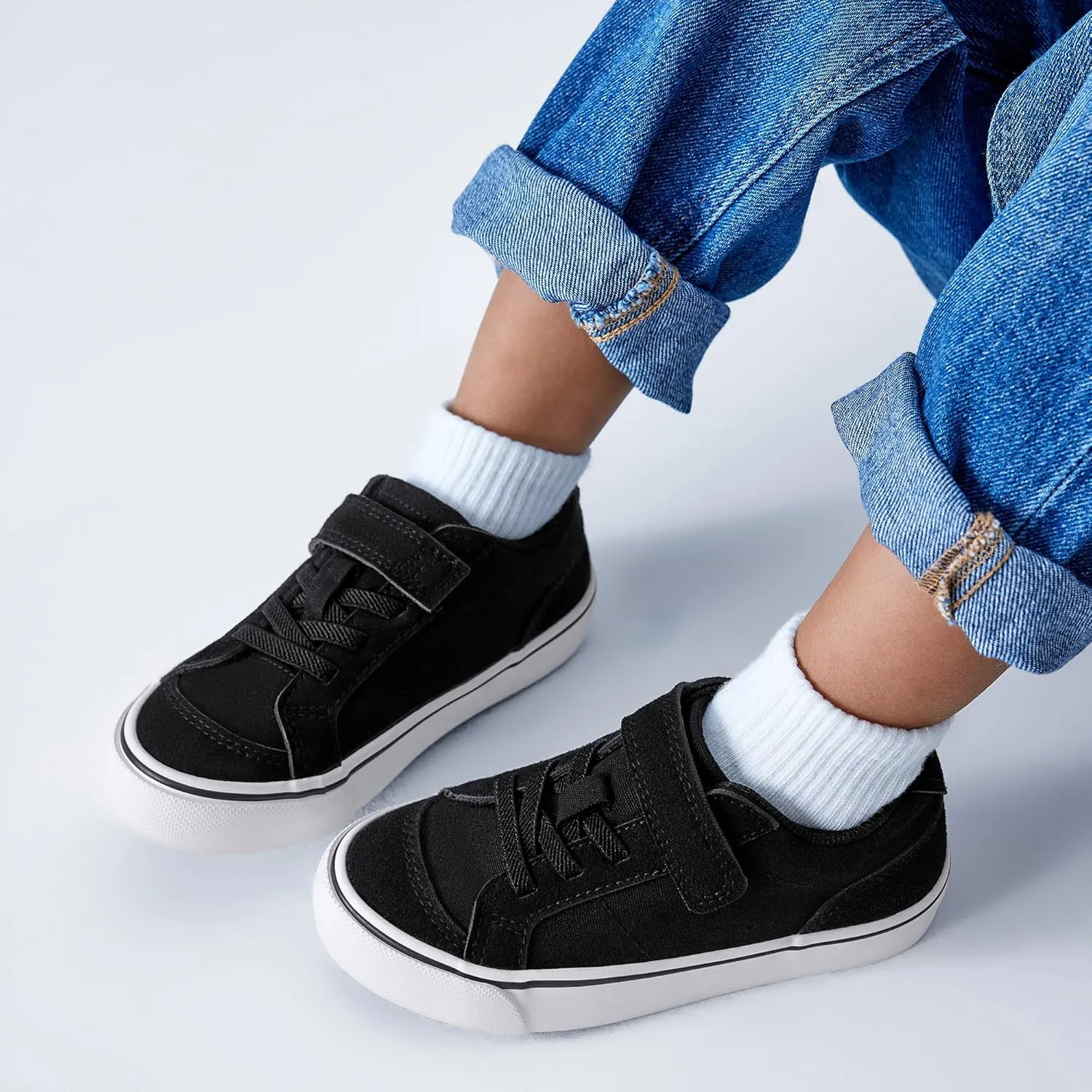 EasyStar Toddler Little Kids Boys and Girls Non Slip Hook Loop Slip on Lightweight Sneaker Shoer