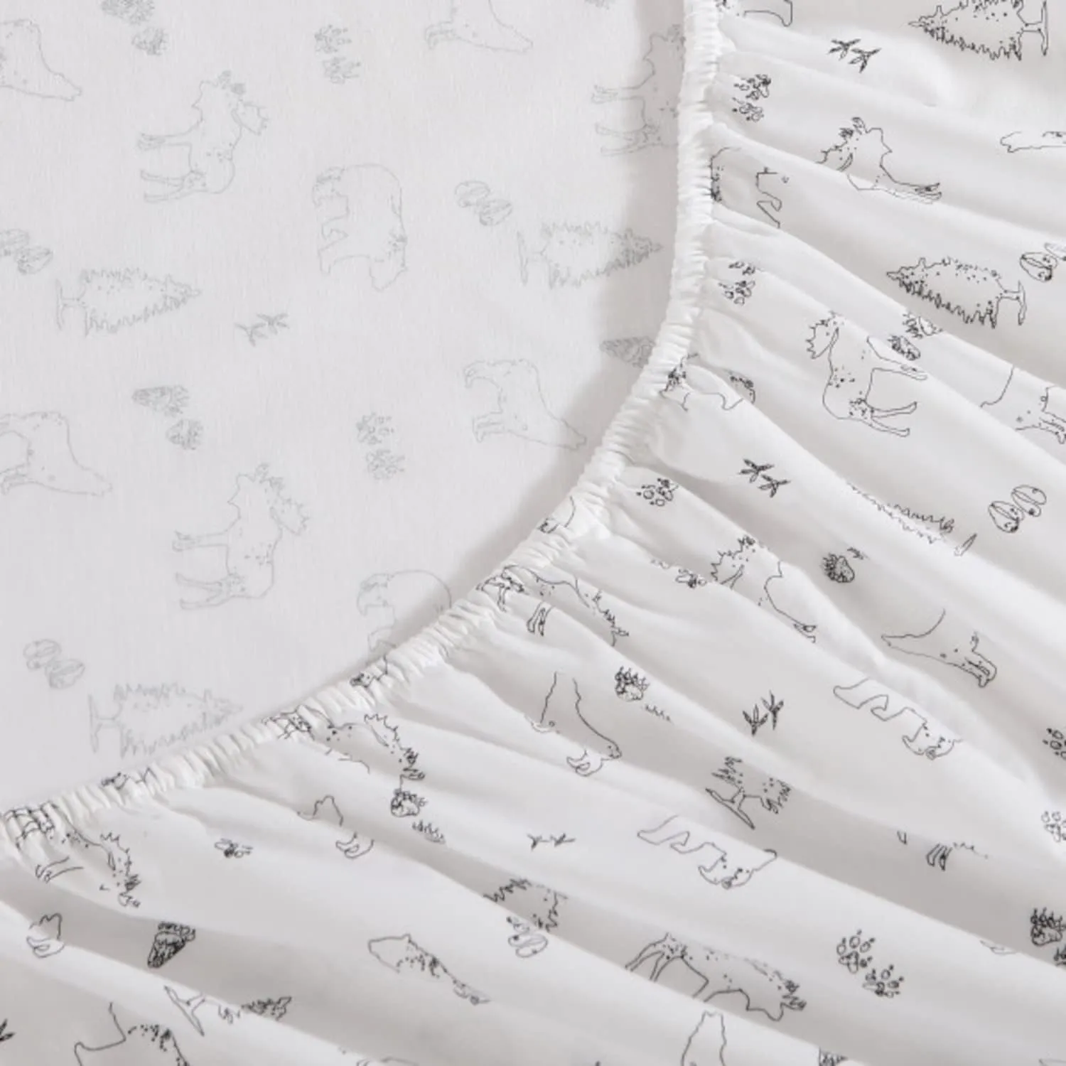 Eddie Bauer Home | Percale Collection Sheet Set-100% Cotton, Crisp & Cool, Lightweight & Moisture-Wicking Bedding, Queen, Animal Tracks