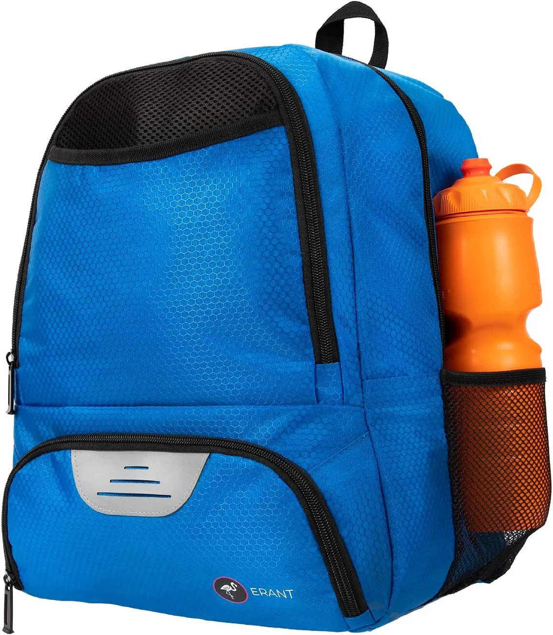 ERANT Athletic Backpack - Large Sports Soccer & Basketball Bag - Separate Ball & Cleat Compartment - Durable Design - Boys & Girls - For Soccer, Basketball, Volleyball and Gym Equipment - Blue/Black