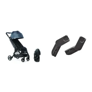 Ergobaby Metro  Compact Baby Stroller, Lightweight Umbrella Stroller Folds Down for Overhead Airplane Storage, Car Seat Compatible, Slate Grey