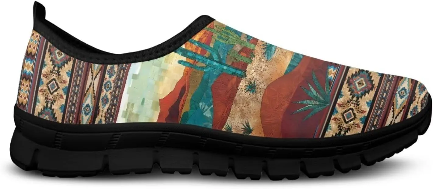 Ethnic Tribe Slip On Shoes for Men,Women Comfortable Leisure Slippers Elastic Black Outsole Walking Sneaker