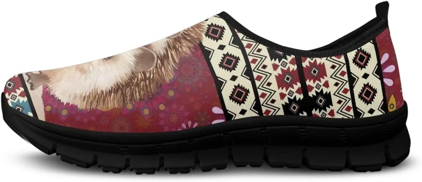 Ethnic Tribe Slip On Shoes for Men,Women Comfortable Leisure Slippers Elastic Black Outsole Walking Sneaker