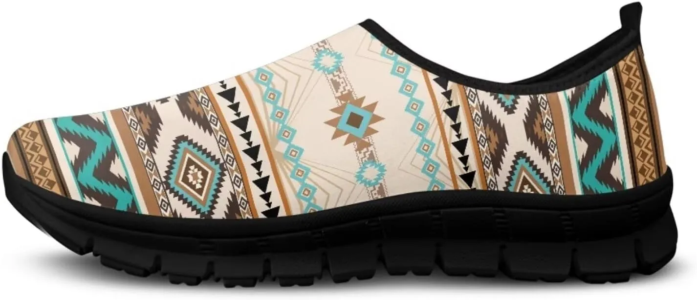 Ethnic Tribe Slip On Shoes for Men,Women Comfortable Leisure Slippers Elastic Black Outsole Walking Sneaker