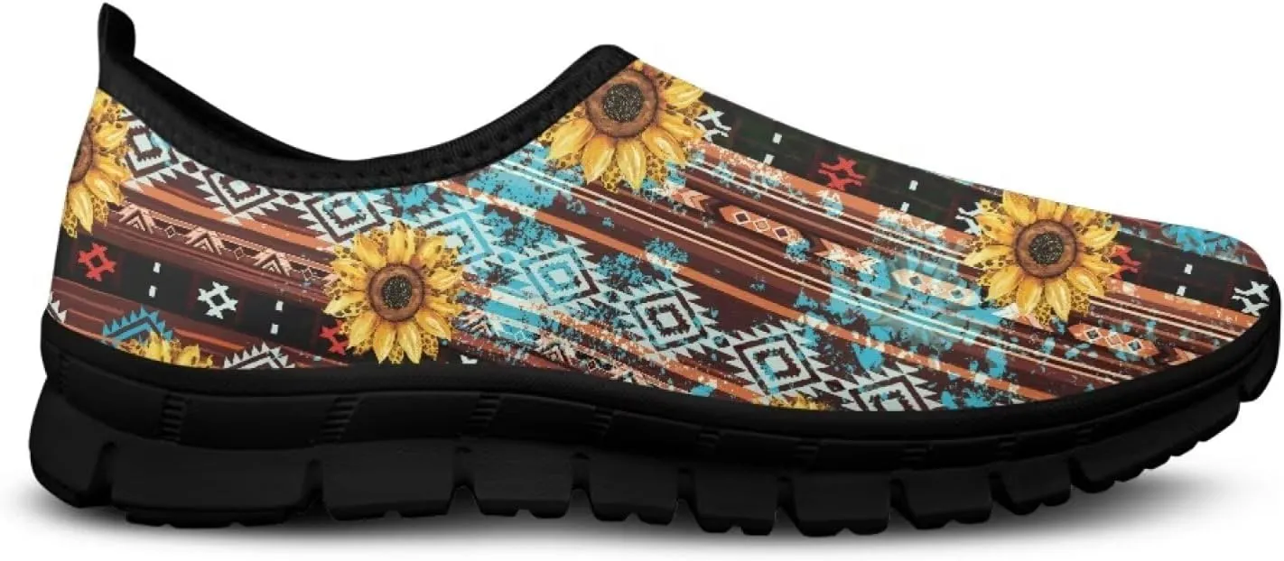 Ethnic Tribe Slip On Shoes for Men,Women Comfortable Leisure Slippers Elastic Black Outsole Walking Sneaker
