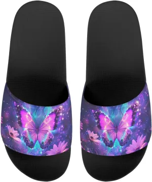 EVA Single Band Slide Sandals, Sunflowers Pattern Soft Sole Open Toe Non Slip Flat Sandals for Women Men